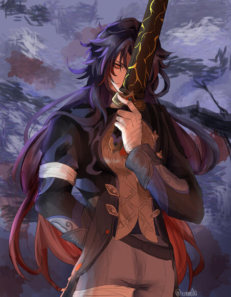 Blade Half-Body Colored + BG